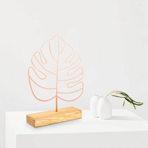 Decoratiune, Large Leaf, 30x41x4 cm, Cupru