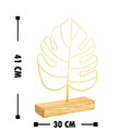 Decoratiune, Large Leaf, 30x41x4 cm, Metal, Auriu