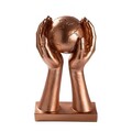Decoratiune, Global, 18x30x9 cm, Poliester, Bronz