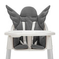Perna universala copii Baby Pad, Angel Wings, 60x63x5 cm, Bumbac, Gri