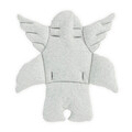 Perna universala copii Baby Pad, Angel Wings, 60x63x5 cm, Bumbac, Gri deschis