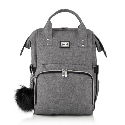 Ghiozdan multifunctional pentru mamici, Anne Bebek, Poliester, Gri