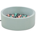 Piscina cu bile, Bubble Pops v9, 150 bile, Ø85 x 30 cm, bumbac/plastic, menta