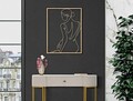 Decoratiune de perete 3D Gold Woman, Mauro Ferretti, 80 x 60 cm, fier, auriu