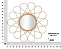 Oglinda decorativa Almeria, Mauro Ferretti, 65.5 x 65.5 cm, ratan, maro