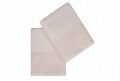 Set 2 prosoape de baie Elif, Soft Kiss, 50 x 90 cm, 100% bumbac, alb/somon