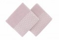 Set 2 prosoape de maini 50x90 cm, 100% bumbac, Soft Kiss, Noktalı  Dusty Rose