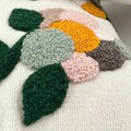 Husa de perna, Dahlia Punch Pillow Cover, 43x43 cm, Muștar / Gri închis / Pudră / Roz / Verde / Verde de mare