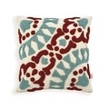 Perna, Tulum Punch Pillow With İnsert, 43x43 cm, Roșu / Albastru deschis