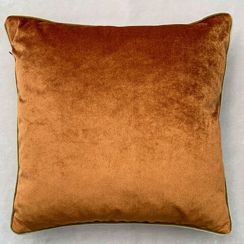 Set perne decorative	, Pinales Velvet Pillow Set With İnsert, Bumbac, Verde / Cupru
