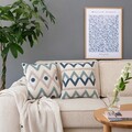 Set perne decorative	, Beach House Punch Pillow Set With İnsert, Turcoaz / Gri / Bleumarin