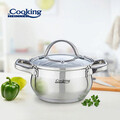 Semioala cu capac Amira, Cooking by Heinner, 18x10.5 cm, 2.6 L, inox/sticla