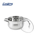 Semioala cu capac Amira, Cooking by Heinner, 18x10.5 cm, 2.6 L, inox/sticla