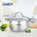 Semioala cu capac Amira, Cooking by Heinner, 20x11.5 cm, 3.6 L, inox/sticla