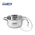 Semioala cu capac Amira, Cooking by Heinner, 20x11.5 cm, 3.6 L, inox/sticla