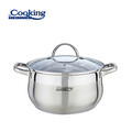 Semioala cu capac Amira, Cooking by Heinner, 24x13.5 cm, 6.1 L, inox/sticla, argintiu