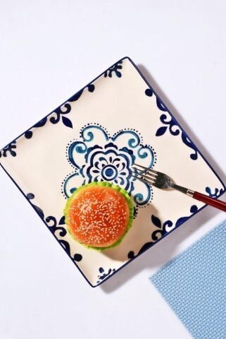 Platou, Kosova, Blue, ceramica, 26x26 cm