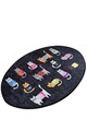 Covor, Black Cats Oval DJT, 60x90 cm, Multicolor