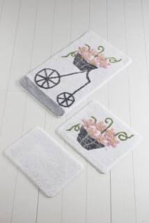 60x100 cm, Alb/Roz/Gri