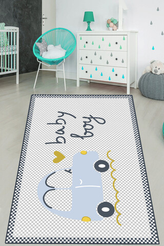 Covor, Baby Boy , 80x100 cm, Catifea, Multicolor