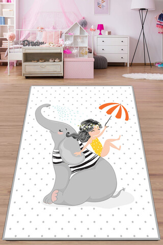 Covor, Filla , 80x100 cm, Catifea, Multicolor