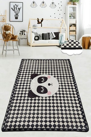Covor, Kareli Panda, Poliester, Multicolor
