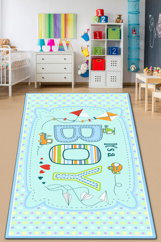 Covor, It's A Boy, Poliester, Multicolor