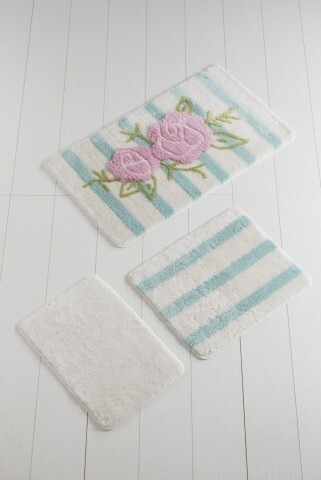 Set 3 covorase de baie, Chilai, Rose Line