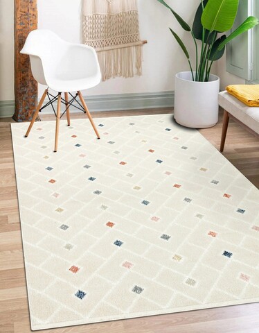 Covor, TRS 04, 120x180 cm, Poliester, Crem