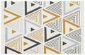 Covor, Ar 18 Yellow Grey , 80x150 cm, Bumbac reciclat, Galben / Gri