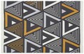 Covor, Ar 18 Yellow Grey , 80x150 cm, Bumbac reciclat, Galben / Gri