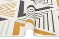 Covor, Ar 18 Yellow Grey , 80x150 cm, Bumbac reciclat, Galben / Gri