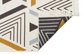 Covor, Ar 18 Yellow Grey , 80x150 cm, Bumbac reciclat, Galben / Gri
