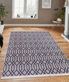 Covor, 23037A , 60x100 cm, 100% Iuta/tesatura chenille, Albastru navy