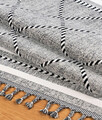 Covor, 75536A , 78x150 cm, Poliester, Gri