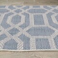 Covor, Woopamuk389, 120x180 cm, Bumbac;Poliester, Albastru