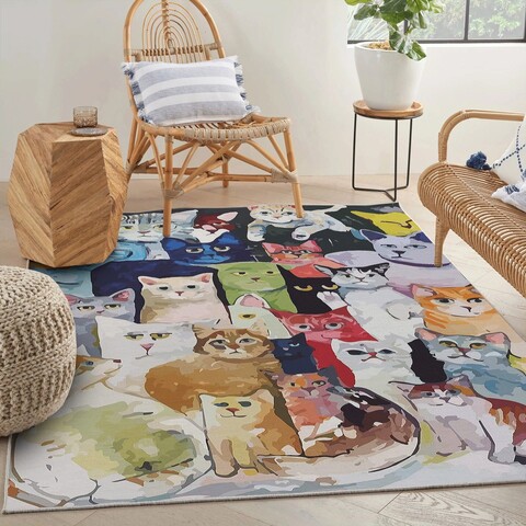 Covor, Woopamuk238, 80x300 cm, Bumbac;Poliester, Multicolor
