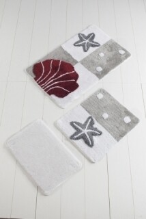 60x100 cm, Alb/Visiniu/Gri