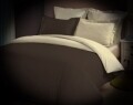 Lenjerie de pat dubla Brown Ecru, Aglika, 4 piese, 180 x 200 cm, 100% bumbac, maro/bej