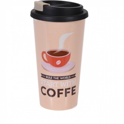 Cana cu capac, 450 ml, Start with coffee