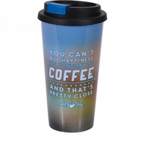 Cana cu capac, 450 ml, You can't buy happiness