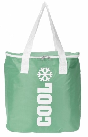 Geanta termoizolanta, 24L, Cool Green, poliester, verde/alb