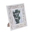 Rama foto Vintage, InArt, 28.5 x 17 x 23.5 cm, lemn, natur/alb