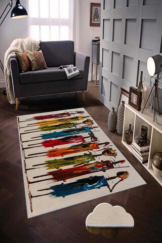 Covor, HMNT47, 100x200 cm, Poliester, Multicolor