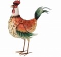 Decoratiune Chicken,  13 x 37 x 47 cm, metal, multicolora