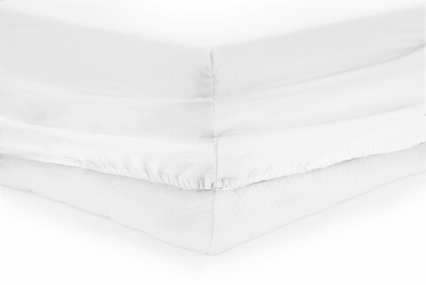 Cearceaf de pat cu elastic White Heinner, 90x200 cm, 100% bumbac, alb