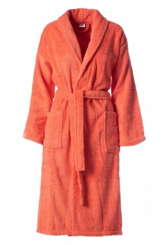 Halat de baie dama, 100% bumbac organic, Coral