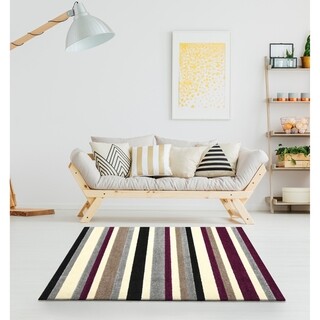 120x160 cm, Multicolor, Silver-Aubergine