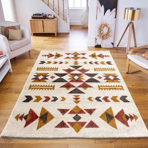 Covor, GR631, 120x170 cm, Poliester, Crem / Galben