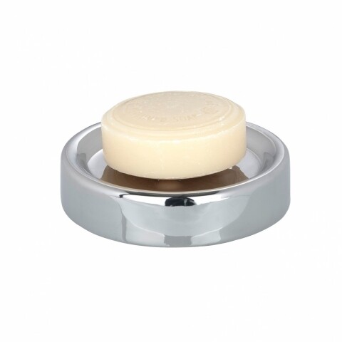 Savoniera Polaris Chrome, Wenko, 2.5 x 11 cm, ceramica, argintiu